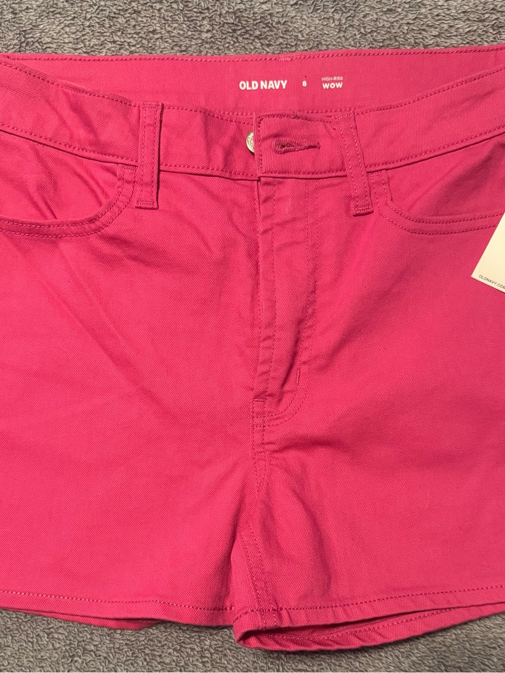 Old Navy Bright Pink Women's High-Rise Jean Shorts